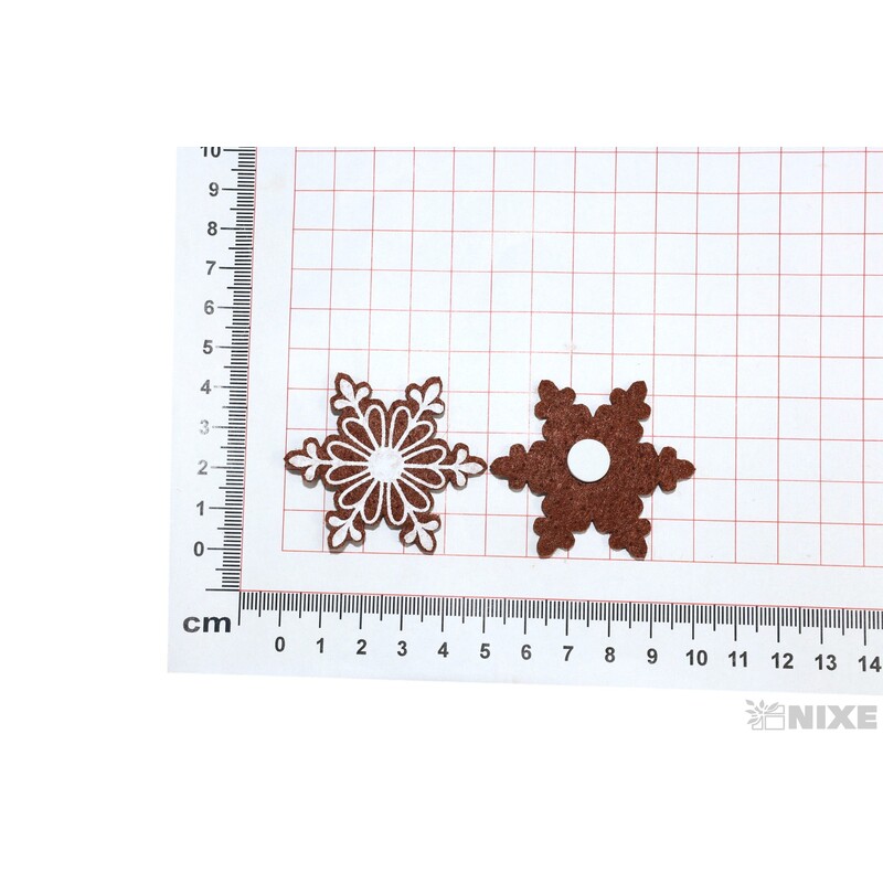 VLOČKA FILC NALEP. 4,5cm 6ks*HNĚDÁ