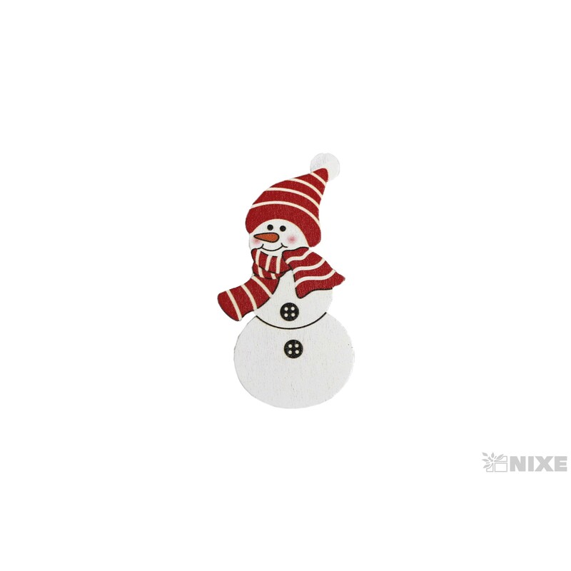 SNĚHULÁK NALEP. 3x7cm 12ks*MIX BAREV