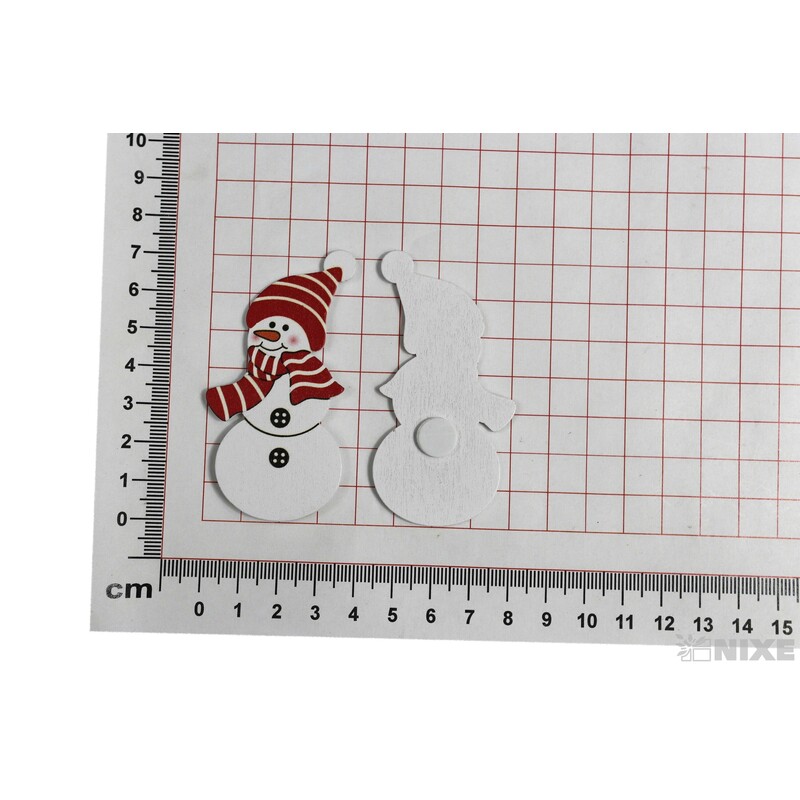 SNĚHULÁK NALEP. 3x7cm 12ks*MIX BAREV