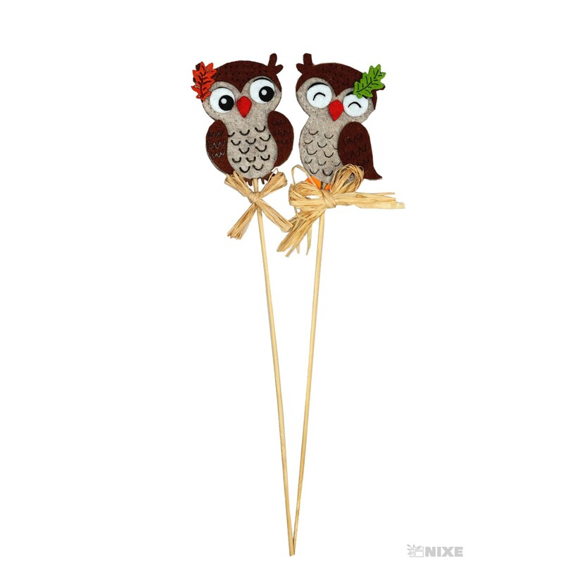 ZÁPICH FILC SOVA 5x7,5x32cm 6ks*MIX BAREV