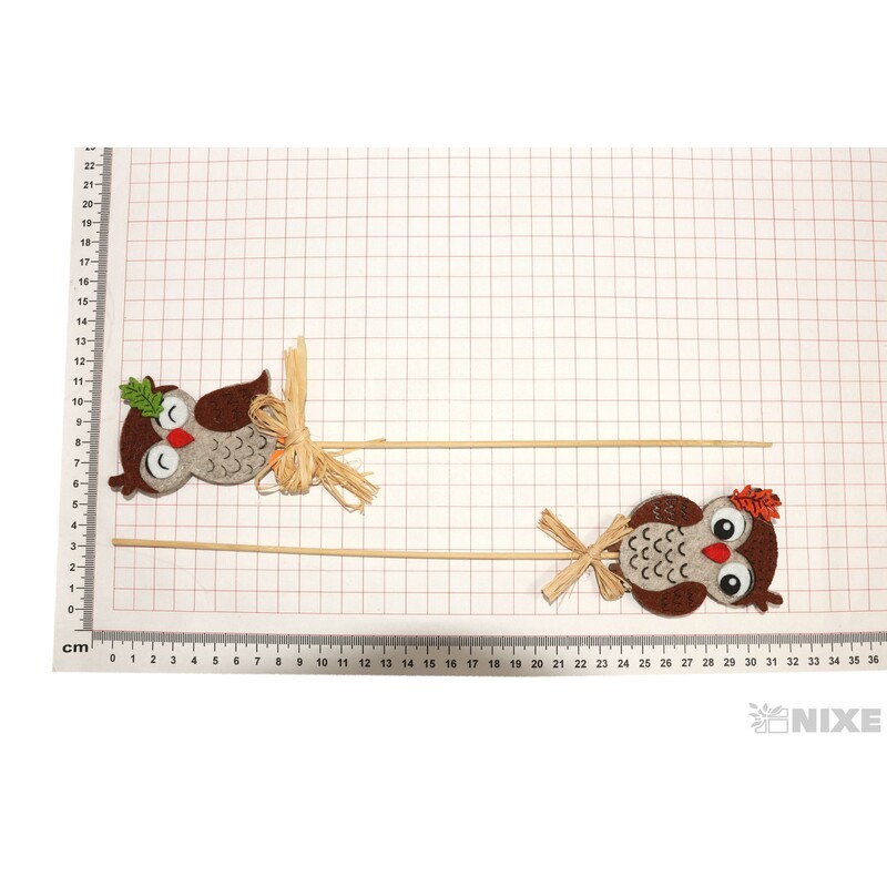 ZÁPICH FILC SOVA 5x7,5x32cm 6ks*MIX BAREV