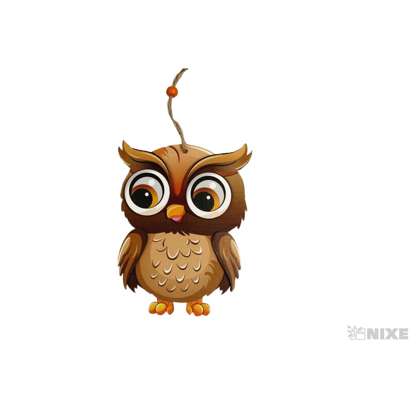 ZÁVĚS SOVA 11x14cm*MIX BAREV