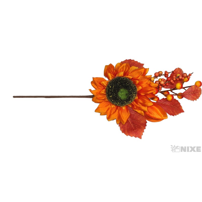 VĚTVIČKA SLUNEČNICE 40cm*ORANŽOVÁ