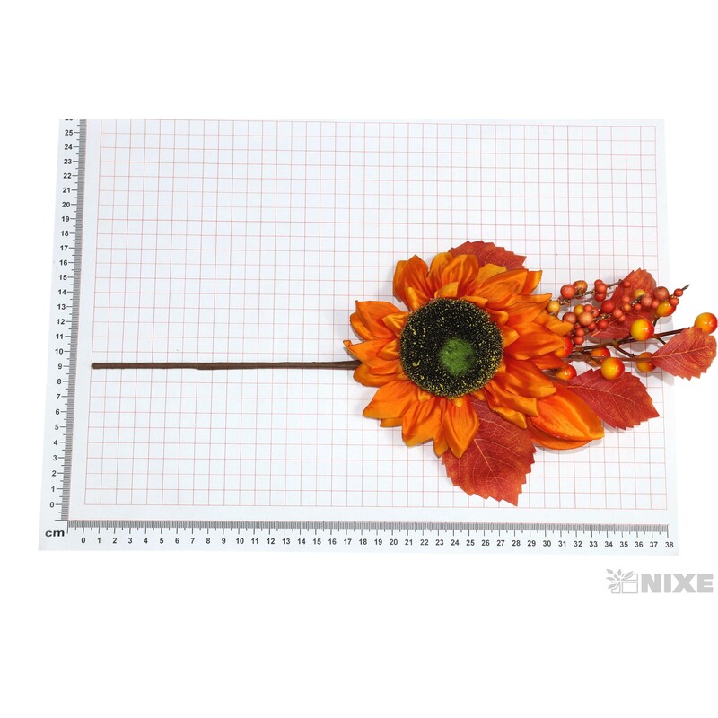 VĚTVIČKA SLUNEČNICE 40cm*ORANŽOVÁ