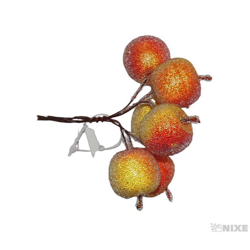 JABLÍČKA 2,5/12cm 6ks*ŽLUTÁ+ORANŽOVÁ