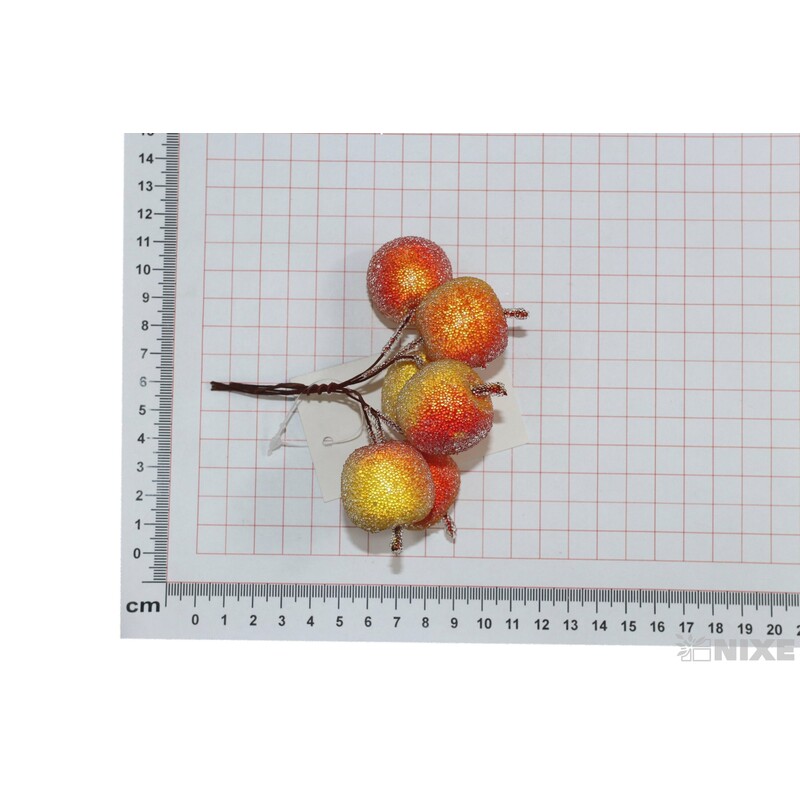 JABLÍČKA 2,5/12cm 6ks*ŽLUTÁ+ORANŽOVÁ