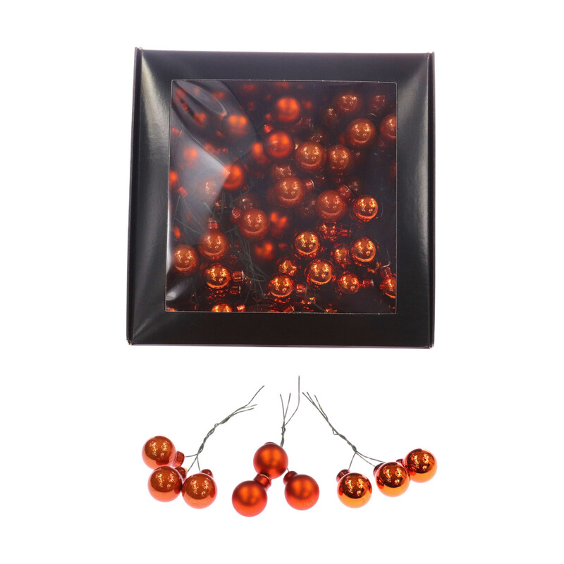 KOULE NA DR. 2x10,5cm 144ks MIX*HNĚDÁ SV.