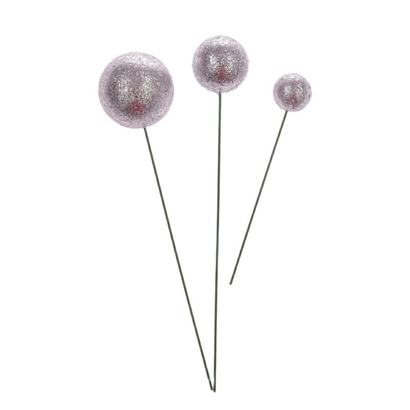 KOULE NA DR. 2-4x17cm 100ks*STŘÍBRNÁ