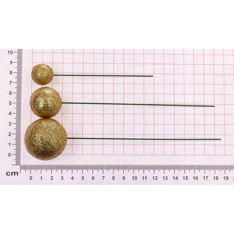 KOULE NA DR. 2-4x17cm 100ks*ZLATÁ