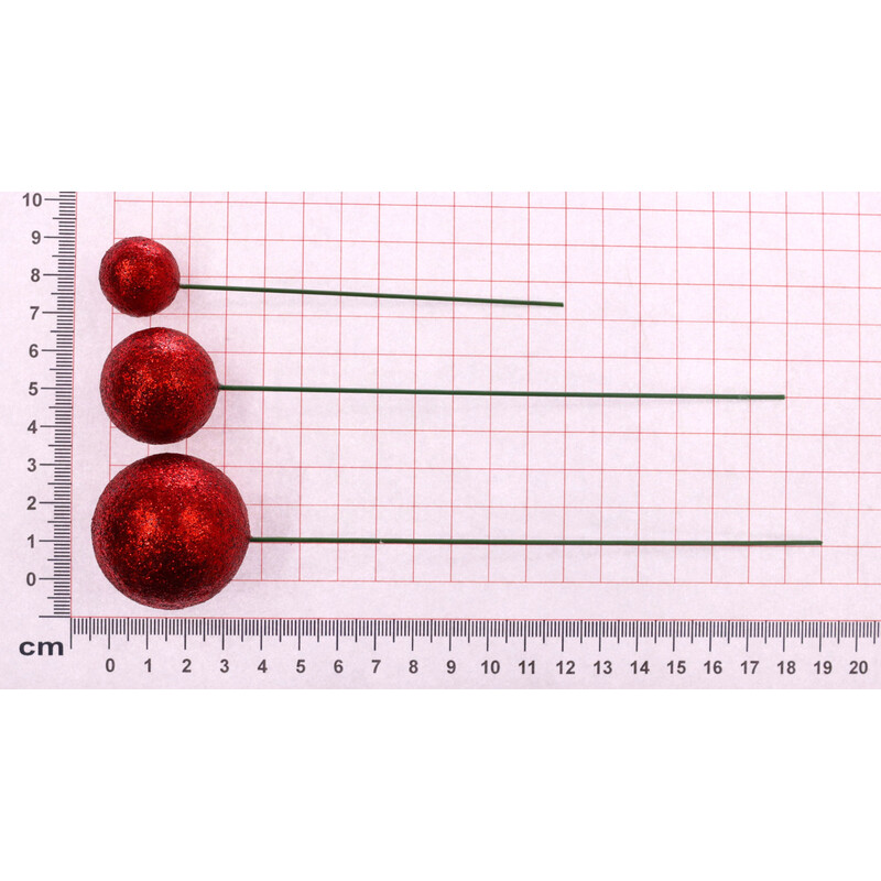 KOULE NA DR. 2-4x17cm 100ks*ČERVENÁ