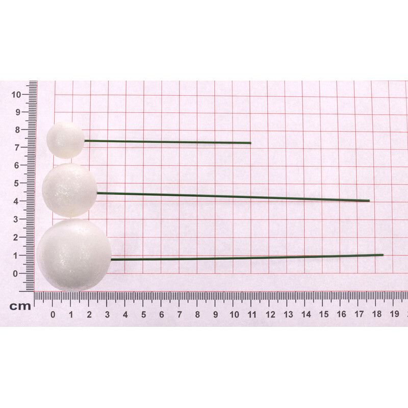 KOULE NA DR. 2-4x17cm 100ks*BÍLÁ