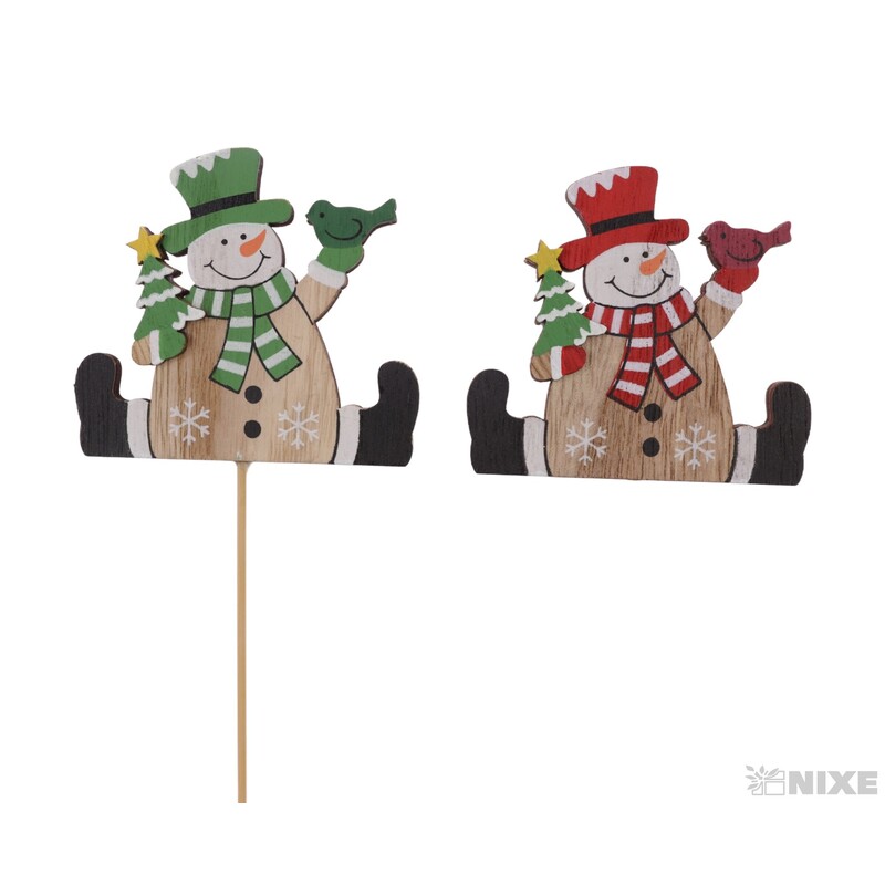 ZÁPICH SNĚHULÁK 7x7x27cm 10ks*MIX BAREV