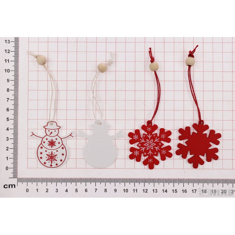 VÁNOCE MIX 5cm 20ks*BÍLÁ+ČERVENÁ