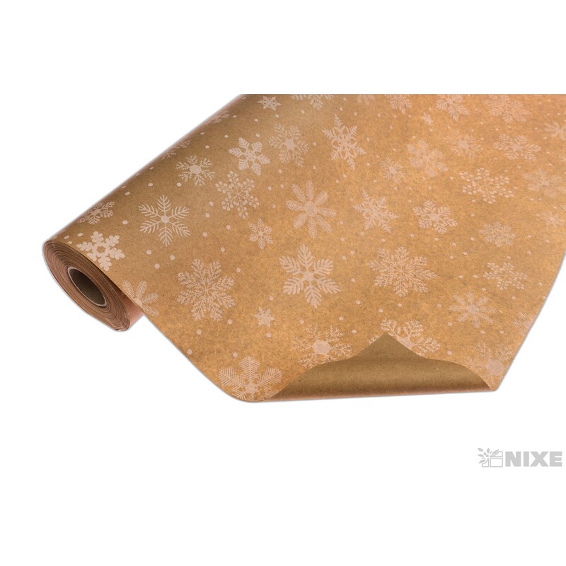 ROLE PAPÍR SNOWY SKY 70cmx50m*PŘÍRODNÍ+BÍLÁ