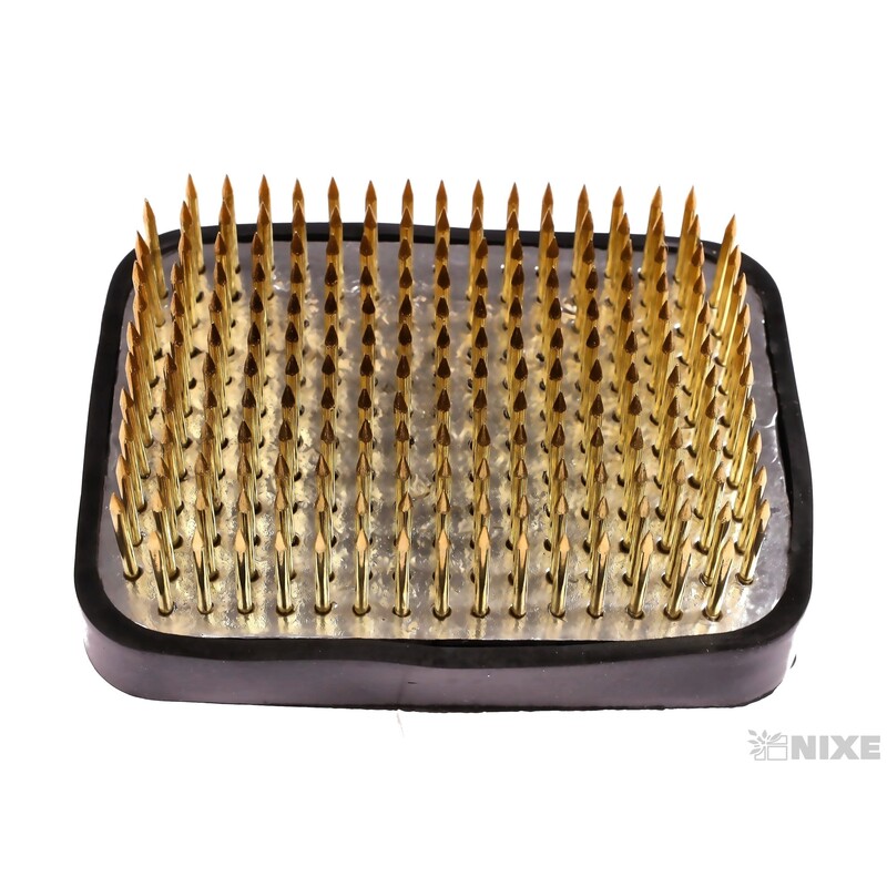 IKEBANA KENZAN JEŽEK 70X50mm MOSAZ*ZLATÁ