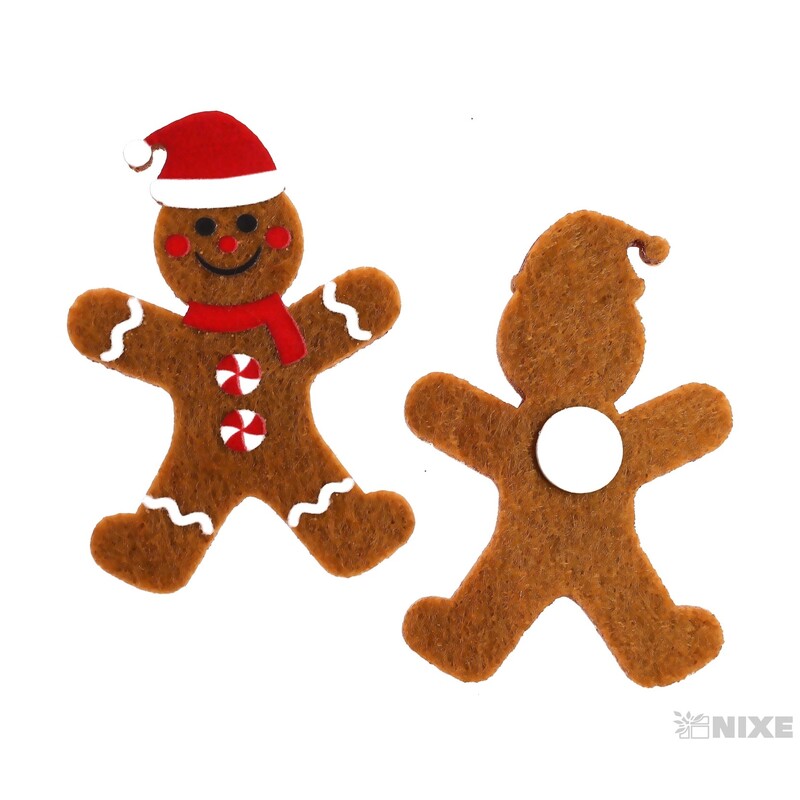 PERNÍČEK PANÁČEK NALEP. 3,5x5,5cm 12ks*HNĚDÁ