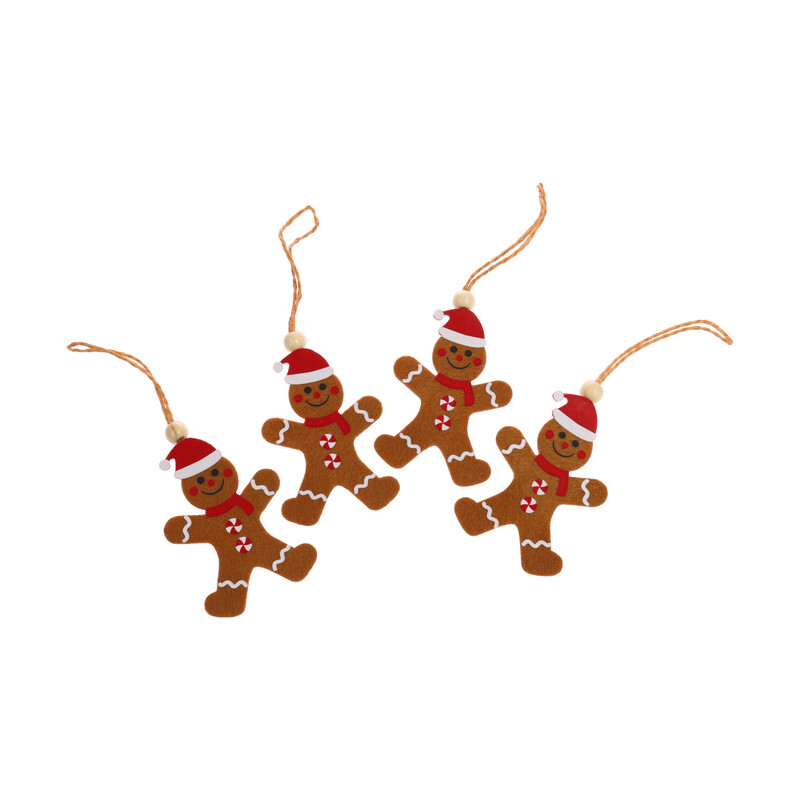 ZÁVĚS PERNÍČEK PANÁČEK 5x8cm 4ks*HNĚDÁ