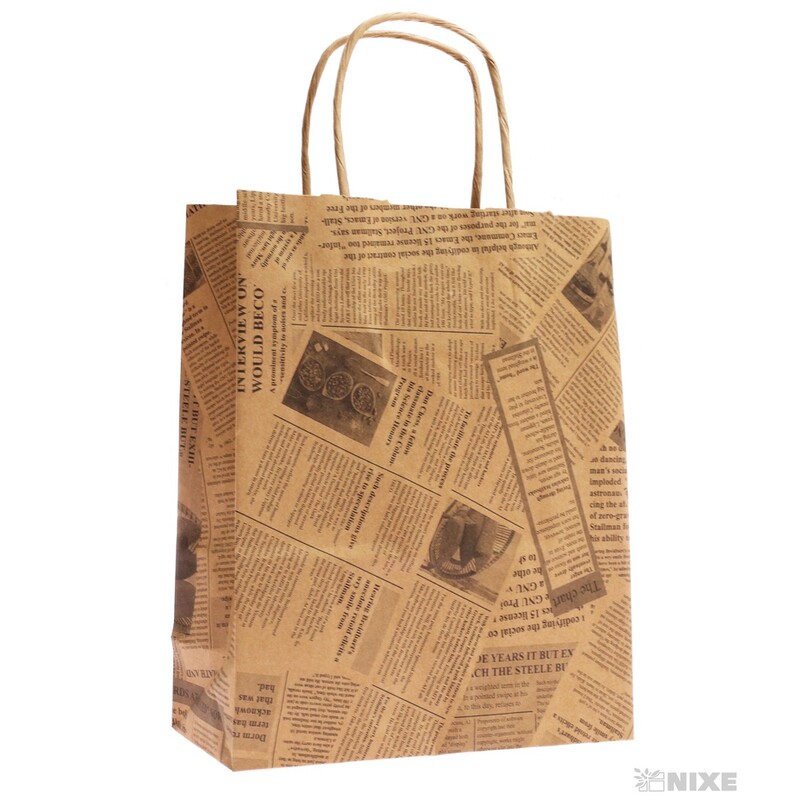 TAŠKA NEWS 18x22x08cm*PŘÍRODNÍ