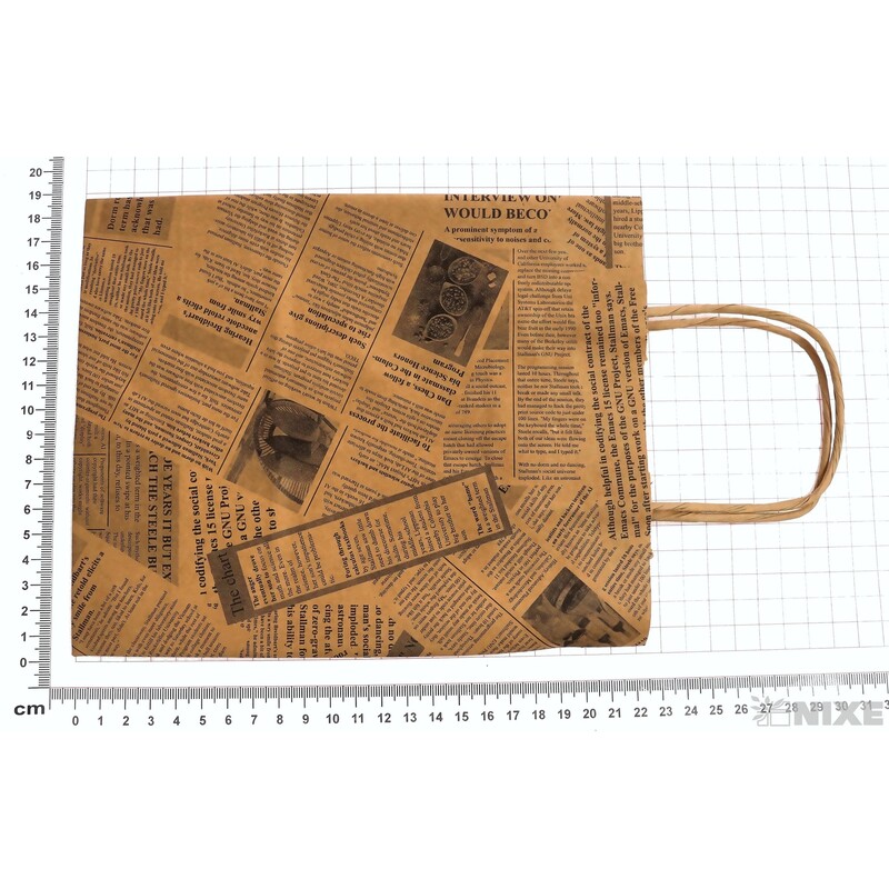 TAŠKA NEWS 18x22x08cm*PŘÍRODNÍ