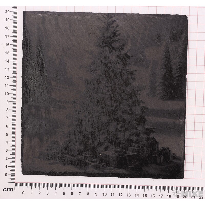 OBRAZ BŘIDLICE VÁNOČNÍ STROM 20x20cm+STOJAN