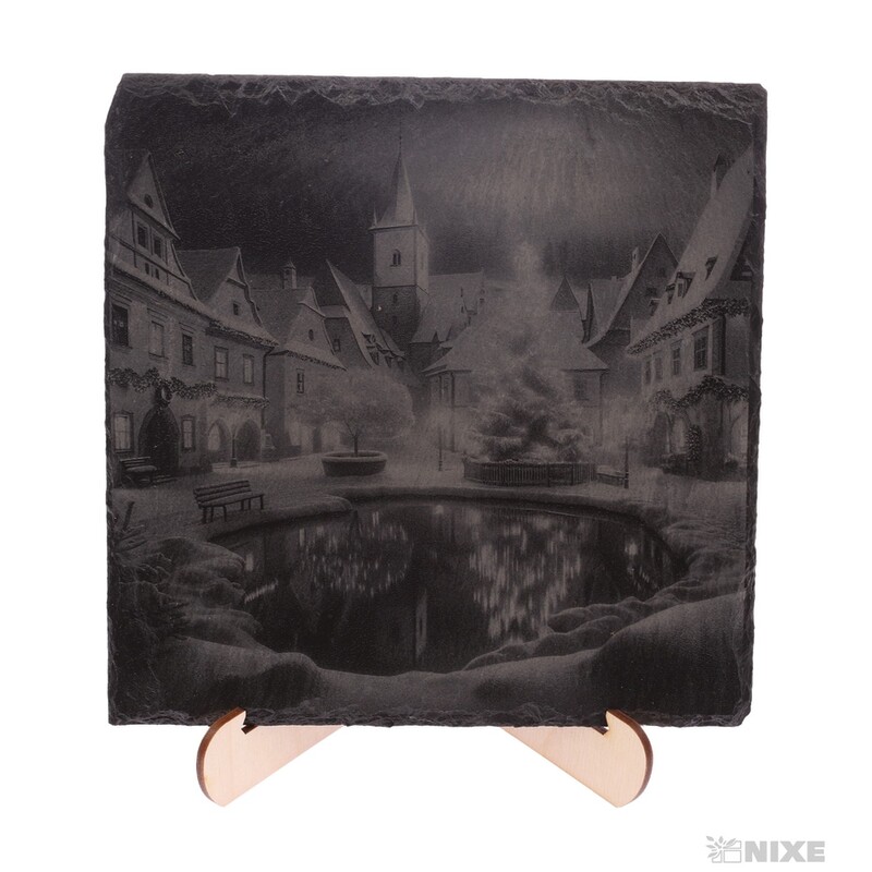 OBRAZ BŘIDLICE VÁNOČNÍ NÁVES 20x20cm+STOJAN