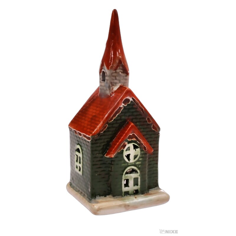 KOSTEL KERAMIKA 7x16,5x6cm*ZELENÁ