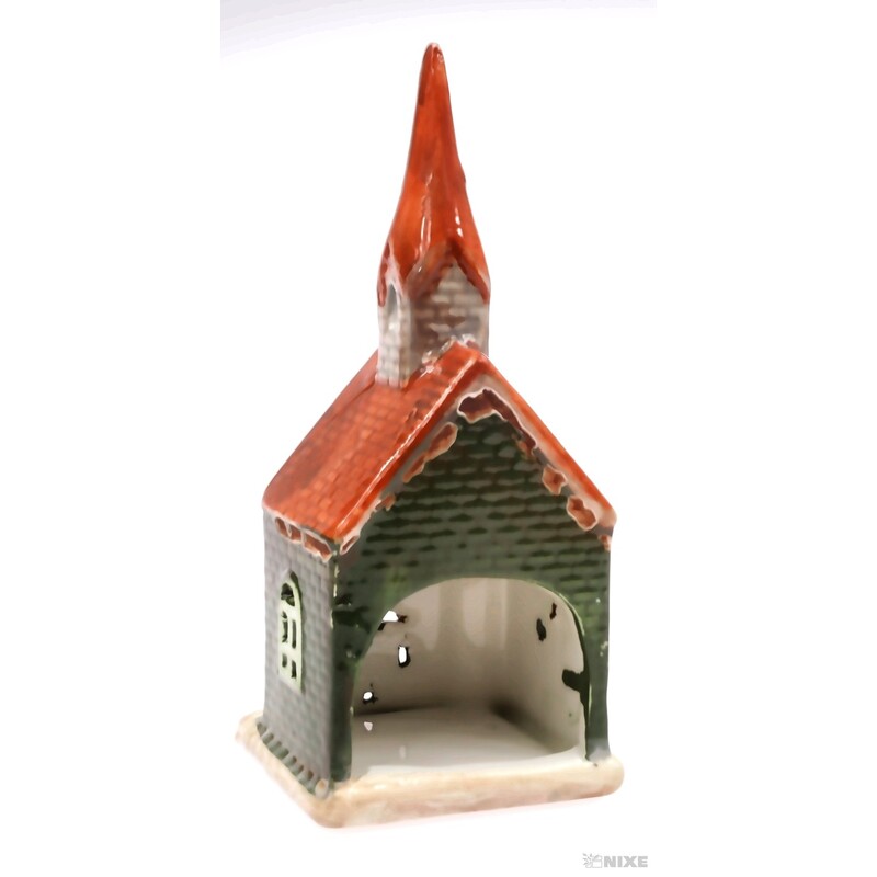 KOSTEL KERAMIKA 7x16,5x6cm*ZELENÁ