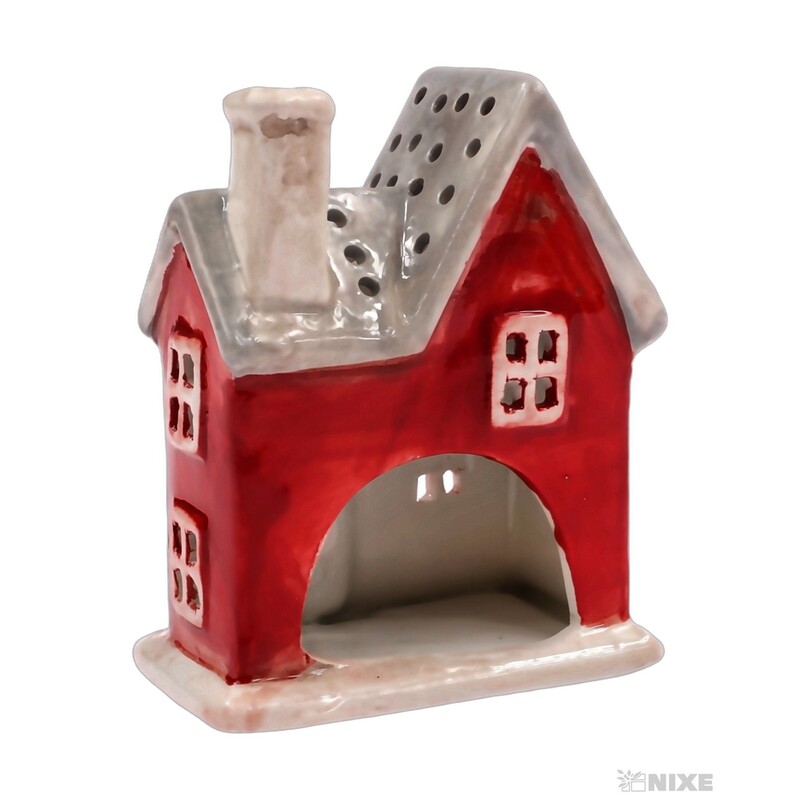 DOMEK KERAMIKA 9x11,5x4,5cm*ČERVENÁ