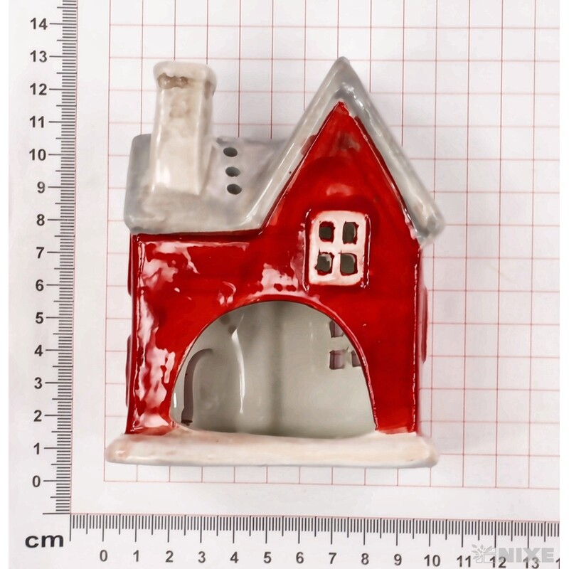 DOMEK KERAMIKA 9x11,5x4,5cm*ČERVENÁ