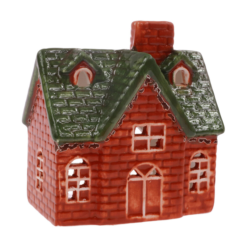 DOMEK KERAMIKA 9x11,5x4,5cm*HNĚDÁ