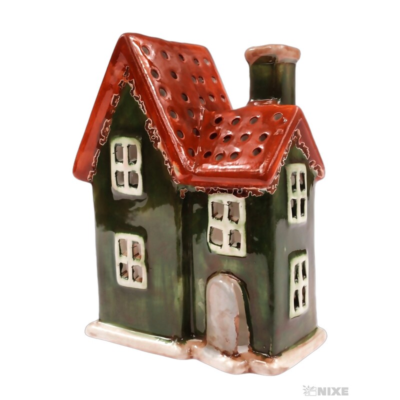 DOMEK KERAMIKA 13x18x7cm*ZELENÁ