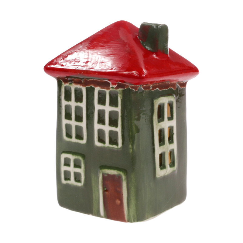 DOMEK KERAMIKA SVÍTÍCÍ 5x9x5cm*ZELENÁ