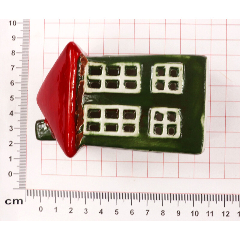 DOMEK KERAMIKA SVÍTÍCÍ 5x9x5cm*ZELENÁ