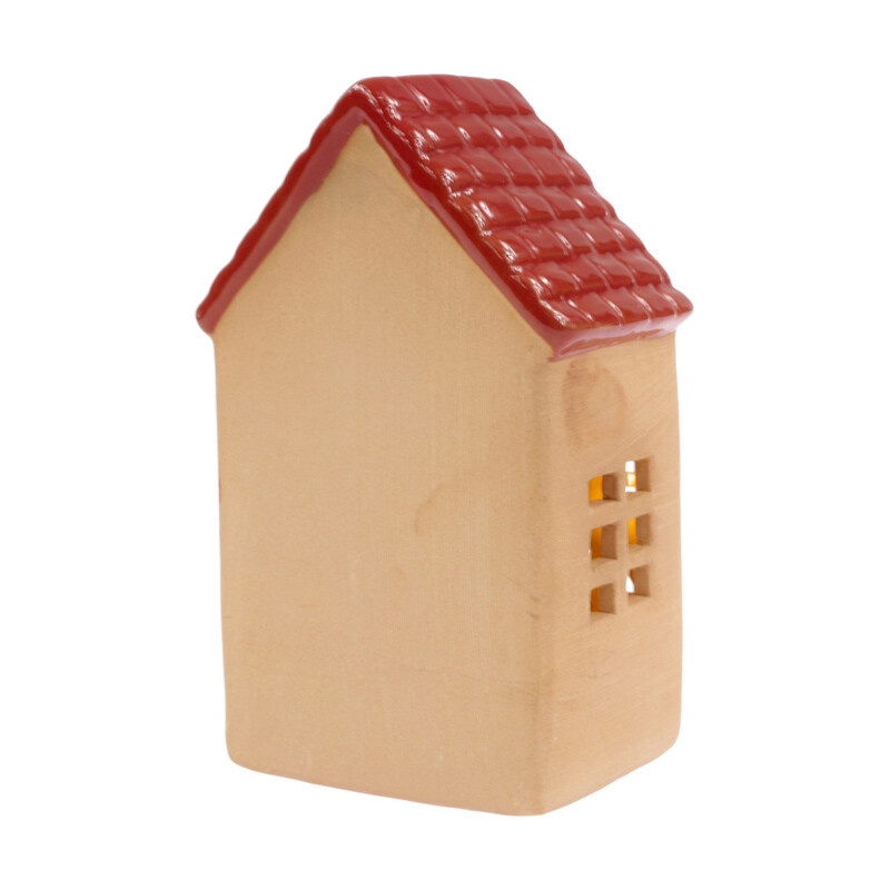 DOMEK KERAMIKA SVÍTÍCÍ 7x13x6cm*CIHLOVÁ