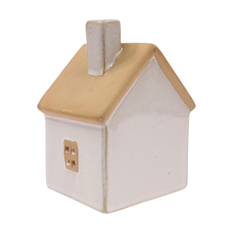 DOMEK KERAMIKA SVÍTÍCÍ 7x13x6cm*KRÉMOVÁ