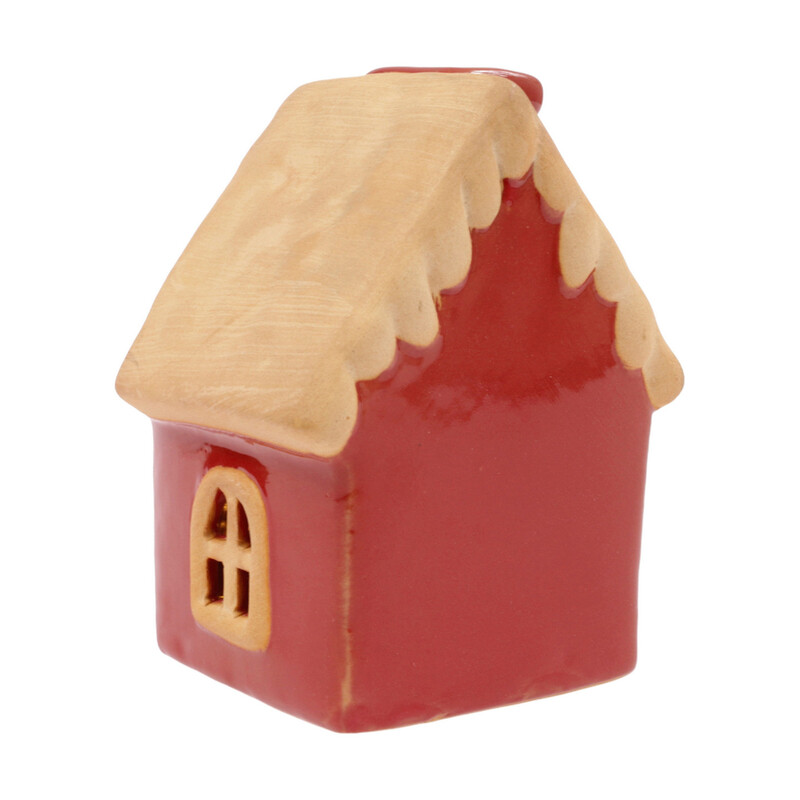 DOMEK KERAMIKA SVÍTÍCÍ 7x13x6cm*BORDOVÁ