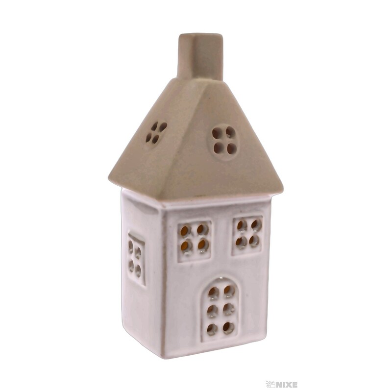 DOMEK KERAMIKA SVÍTÍCÍ 7x15x6cm*BÍLÁ