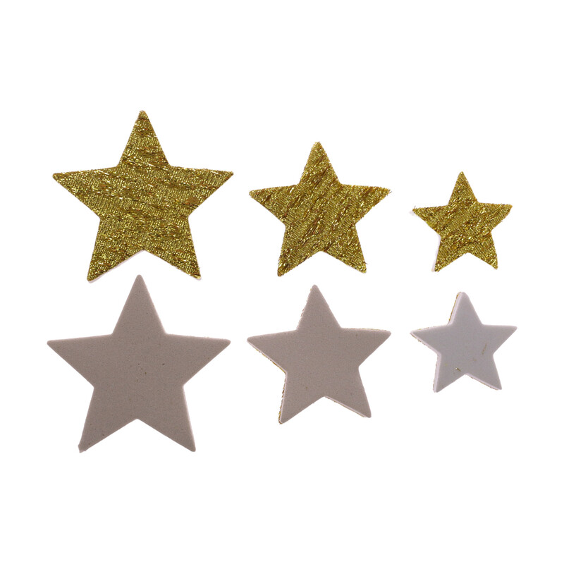 HVĚZDA 24ks 3-5cm*ZLATÁ