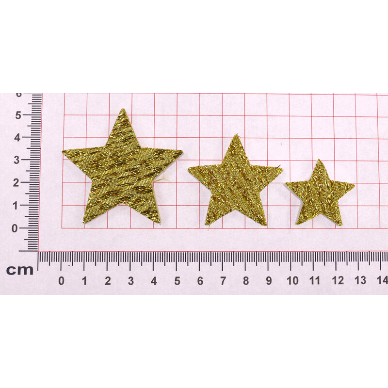 HVĚZDA 24ks 3-5cm*ZLATÁ