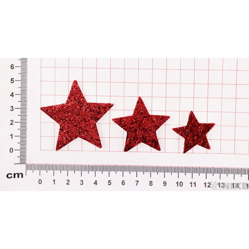 HVĚZDA 24ks 3-5cm*ČERVENÁ