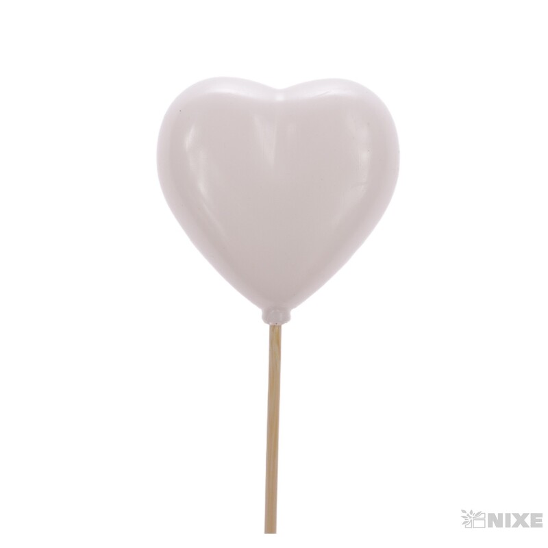 ZÁPICH SRDCE 6,5x35cm 6ks*BÍLÁ