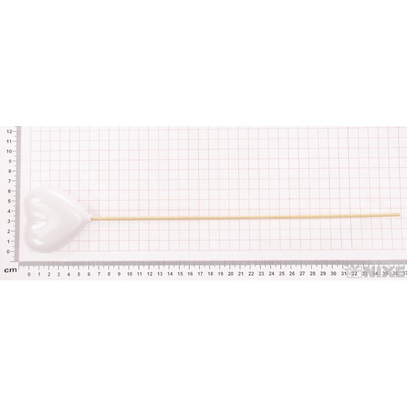 ZÁPICH SRDCE 6,5x35cm 6ks*BÍLÁ