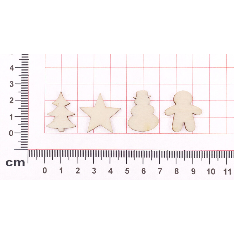 VÁNOČNÍ DEKORACE MIX XD 2,5cm 100ks*PŘÍRODNÍ