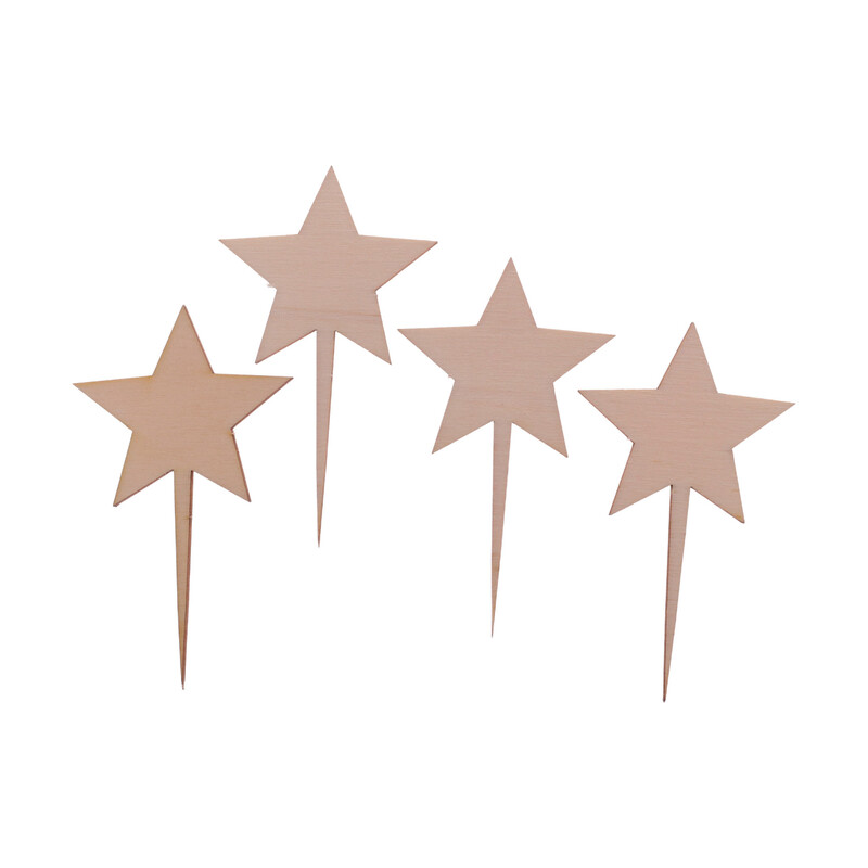 ZÁPICH HVĚZDA XD 5X9cm 24ks*PŘÍRODNÍ