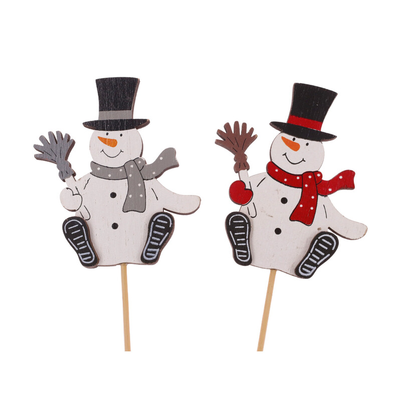 ZÁPICH SNĚHULÁK 7x8x33cm 12ks*MIX BAREV