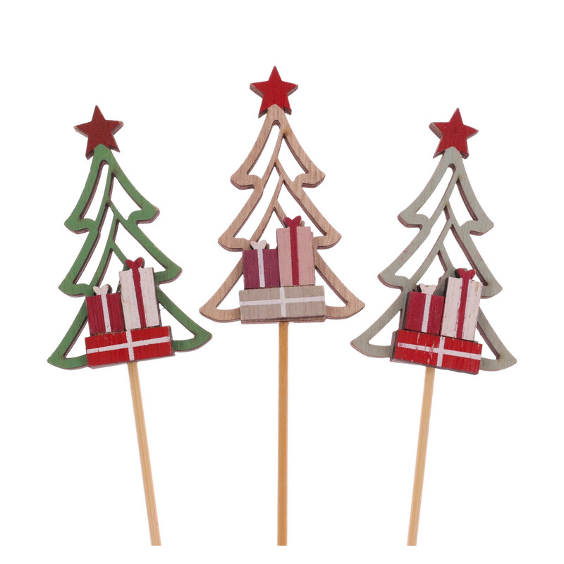 ZÁPICH STROMEČEK 5,5x8x38cm 6ks*MIX BAREV