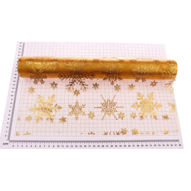 ORGANZA VZOR 708 39cmx10yd*ZLATÁ