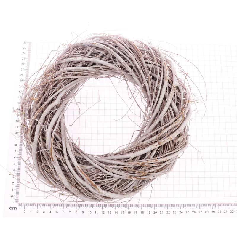 VĚNEC PROUTĚNÝ 25cm*BÍLÁ