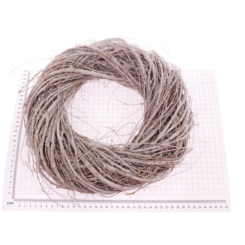 VĚNEC PROUTĚNÝ 30cm*BÍLÁ