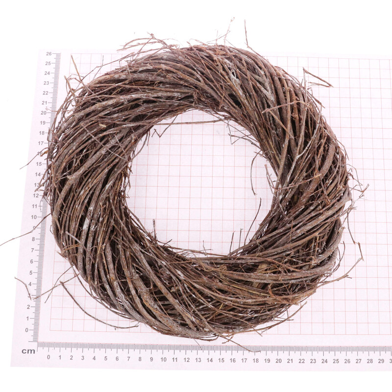 VĚNEC PROUTĚNÝ 25cm*PŘÍRODNÍ+BÍLÁ